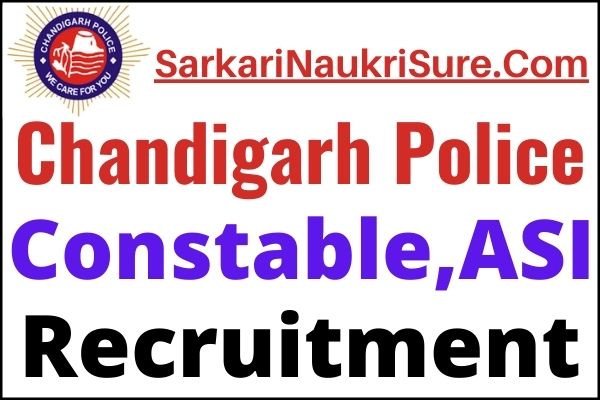 Chandigarh Police Constable Bharti Online Application Form 2021