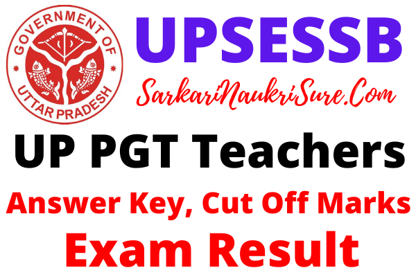 UPSESSB PGT Teachers Result 2021